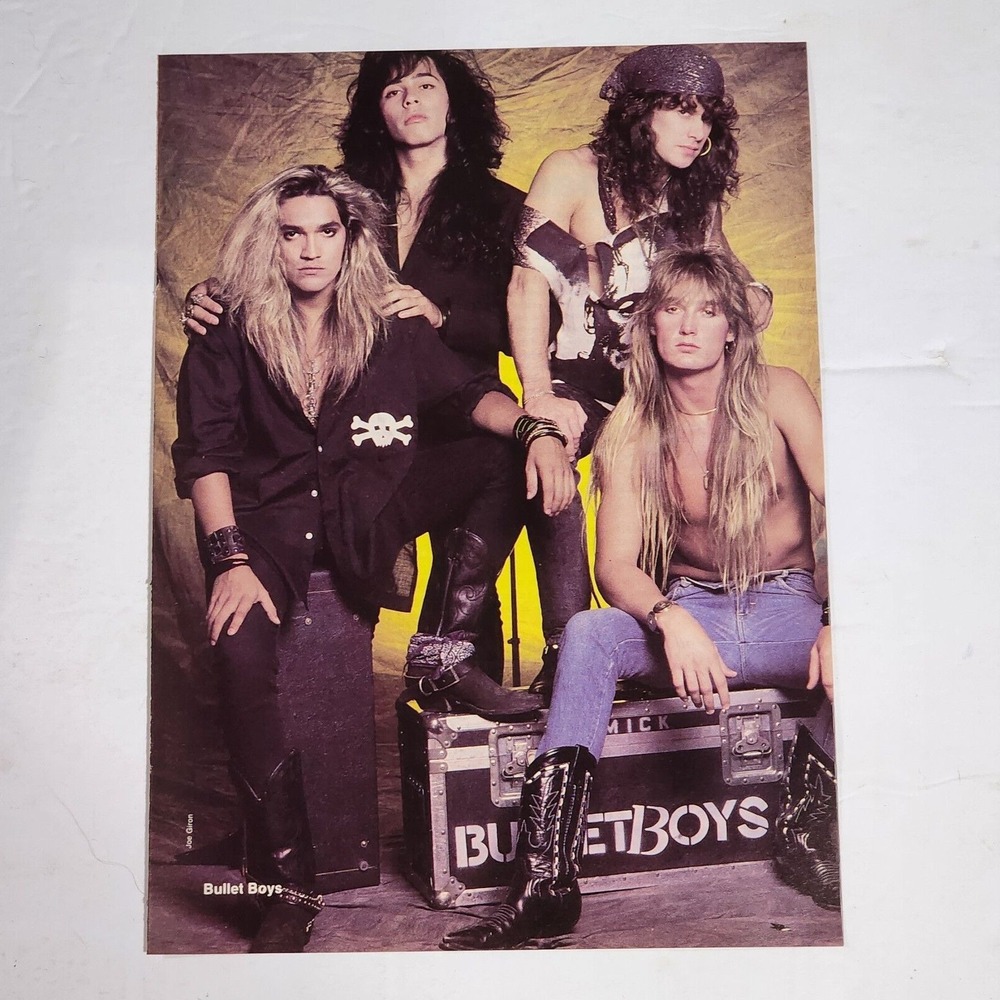 Bullet Boys hair band color pinup poster vintage clipping 1980s 8x11